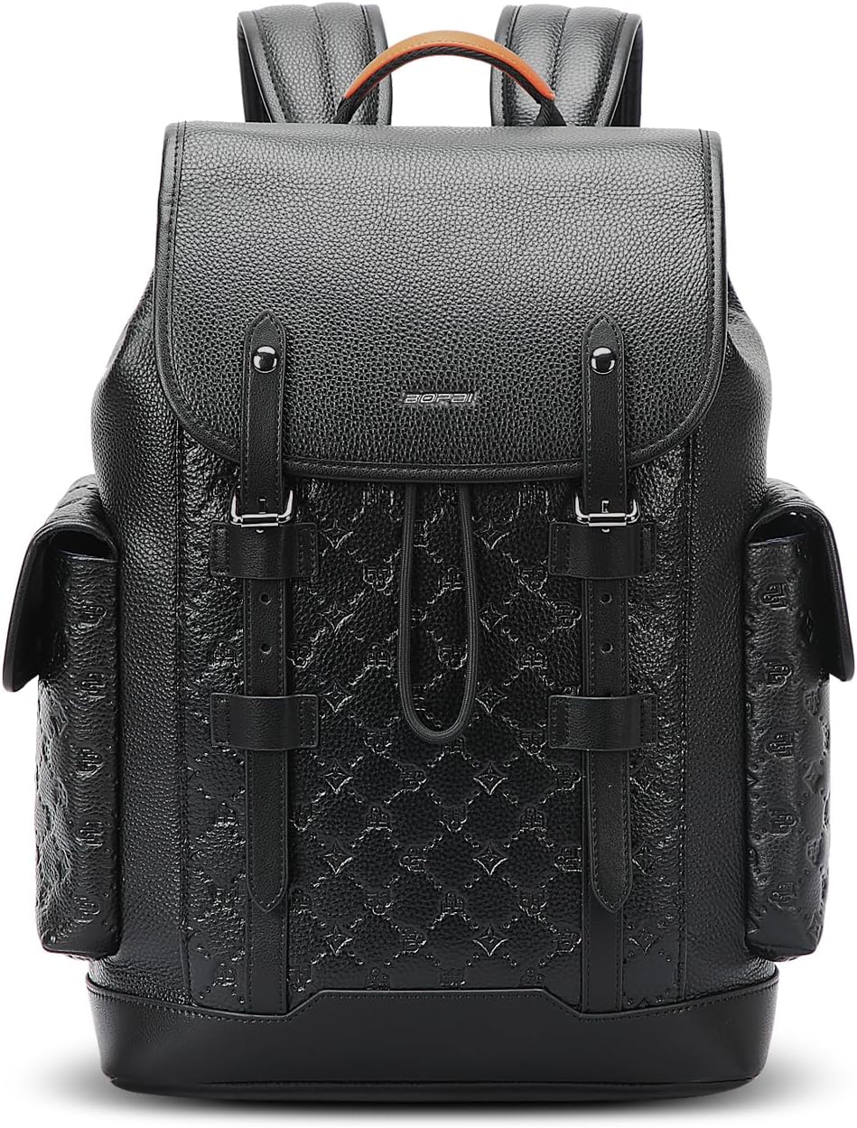 BOPai Genuine Leather Backpack for 15.6 inch Laptop Users