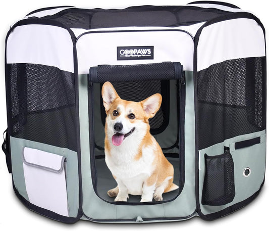 Portable Soft Dog Exercise Pen for Indoor and Outdoor Use