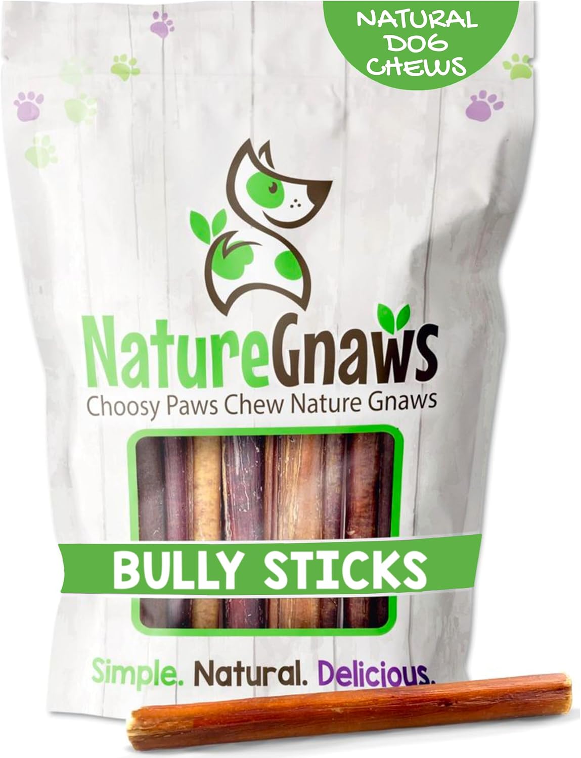 Natural Bully Sticks for Dogs - Long Lasting Chews for Pups