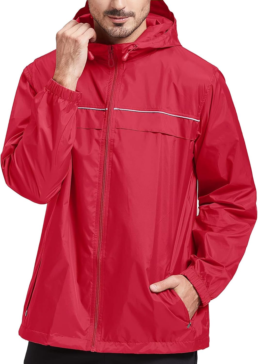 SWISSWELL Rain Jacket Men Waterproof Windbreaker for Casual Use
