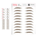 5 Pack Temporary Eyebrow Tattoos Natural Brown - Hair-Like Strokes