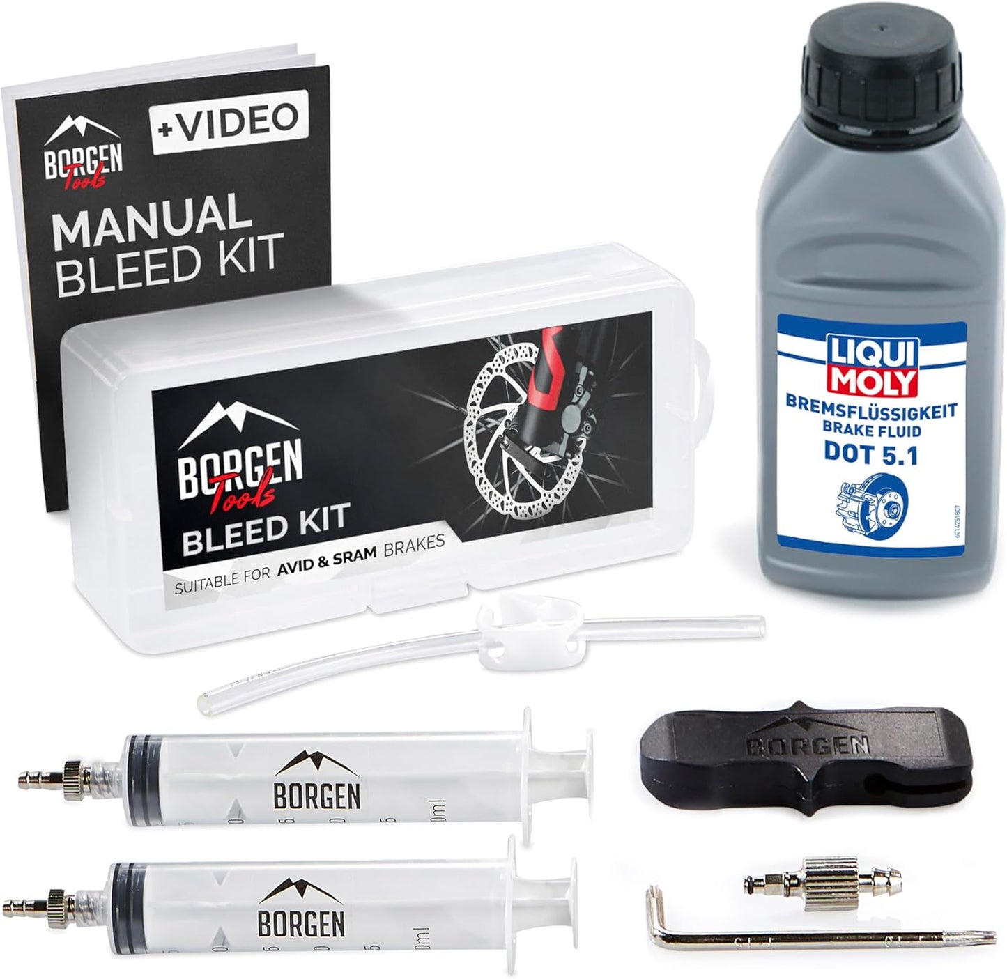 Borgen Bike Brake Bleeder Kit - Swift Disc Brake Maintenance