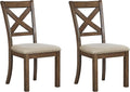 Upholstered Dining Room Chair 19 in, Set of 2 - Modern Farmhouse Style