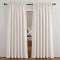 RYB HOME Linen Textured Sheer Curtains for Elegant Privacy