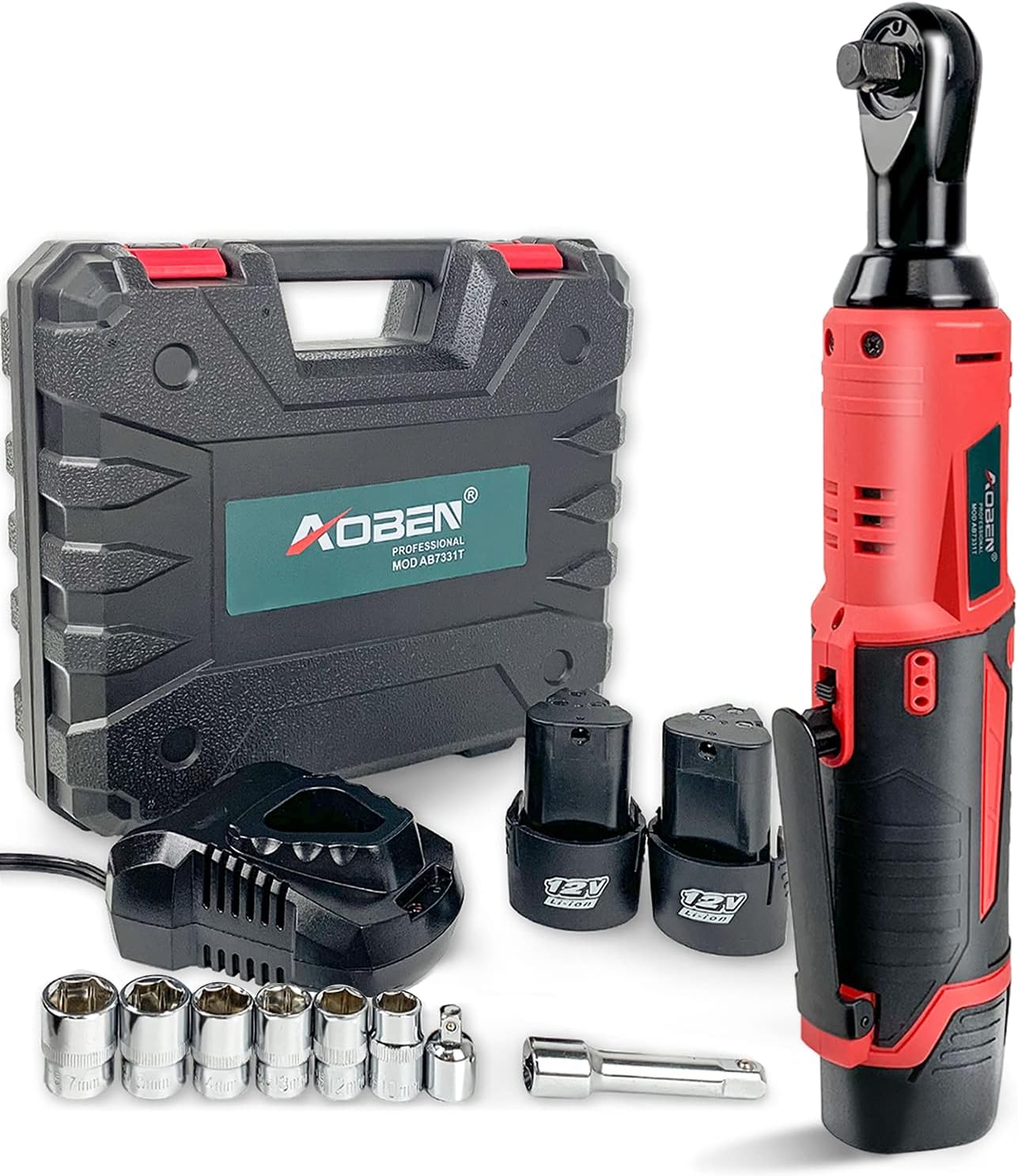 AOBEN Cordless Electric Ratchet Wrench Set for Fastening Tasks