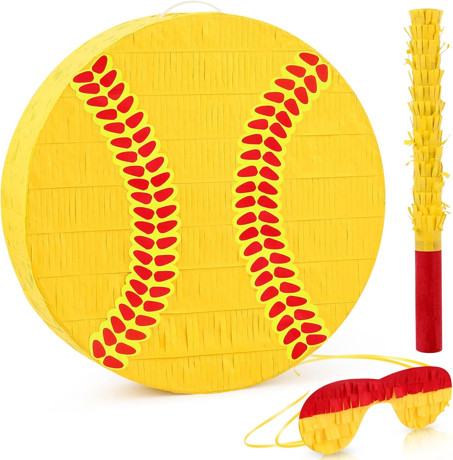 Deekin Softball Pinata Set for Kids Birthday Party Fun