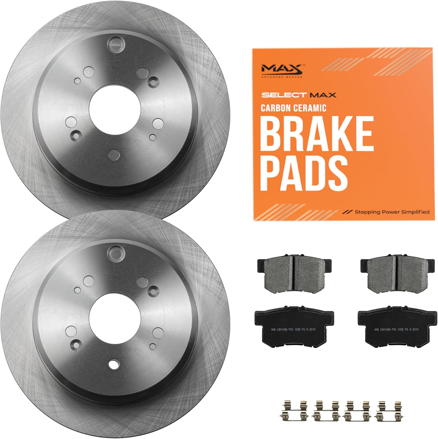 Max Advanced Brakes Rear Brake Kit for Honda CR-V and Acura RDX