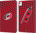 NHL Net Pattern Carolina Hurricanes Leather Wallet Case for iPad Air