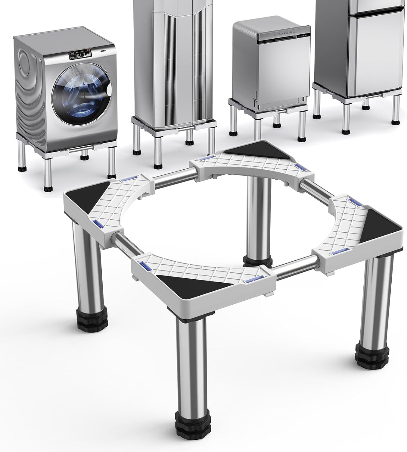 Adjustable Mini Fridge Stand with Strong Feet for Stability