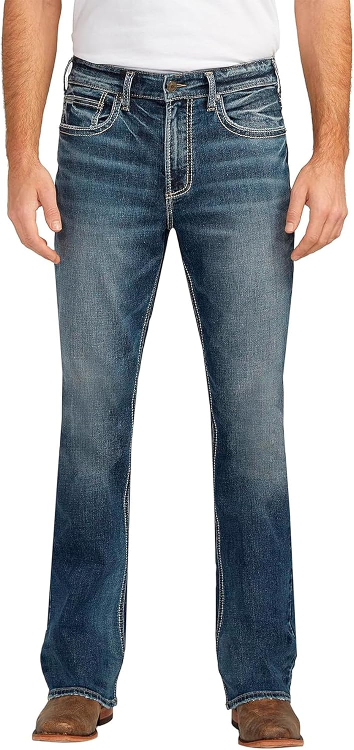 Craig Classic Fit Bootcut Jeans for Men in Indigo Wash 30ft to 36ft