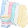 Muslin Baby Hooded Towels 6 Pcs - Soft 6-Layer Absorbent Set