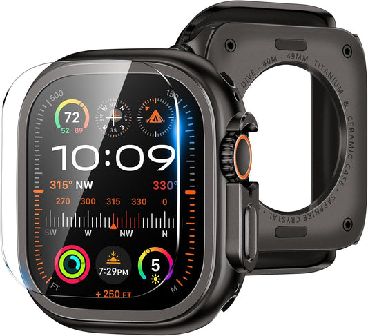 Ultimate Protection: Apple Watch 49mm Metal Case + Screen Protector