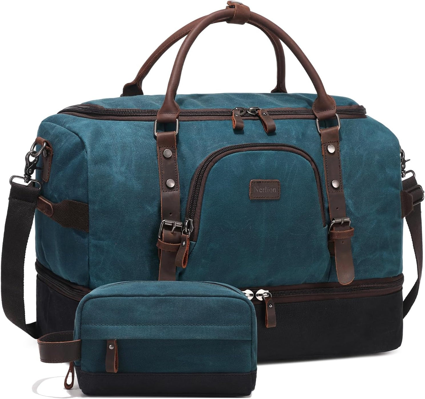 Nerlion Weekender Bag with Shoe Compartment for Travel