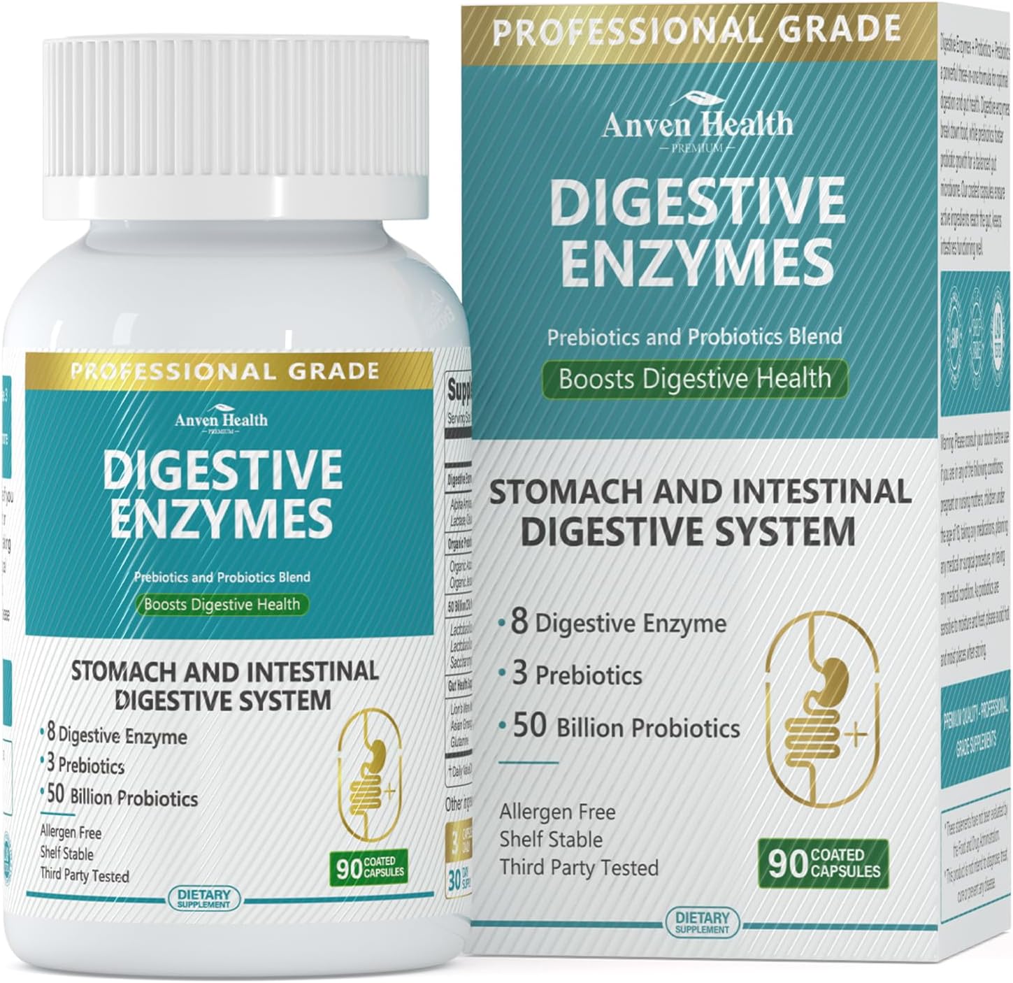 800mg Digestive Enzymes for Men and Women with Probiotics