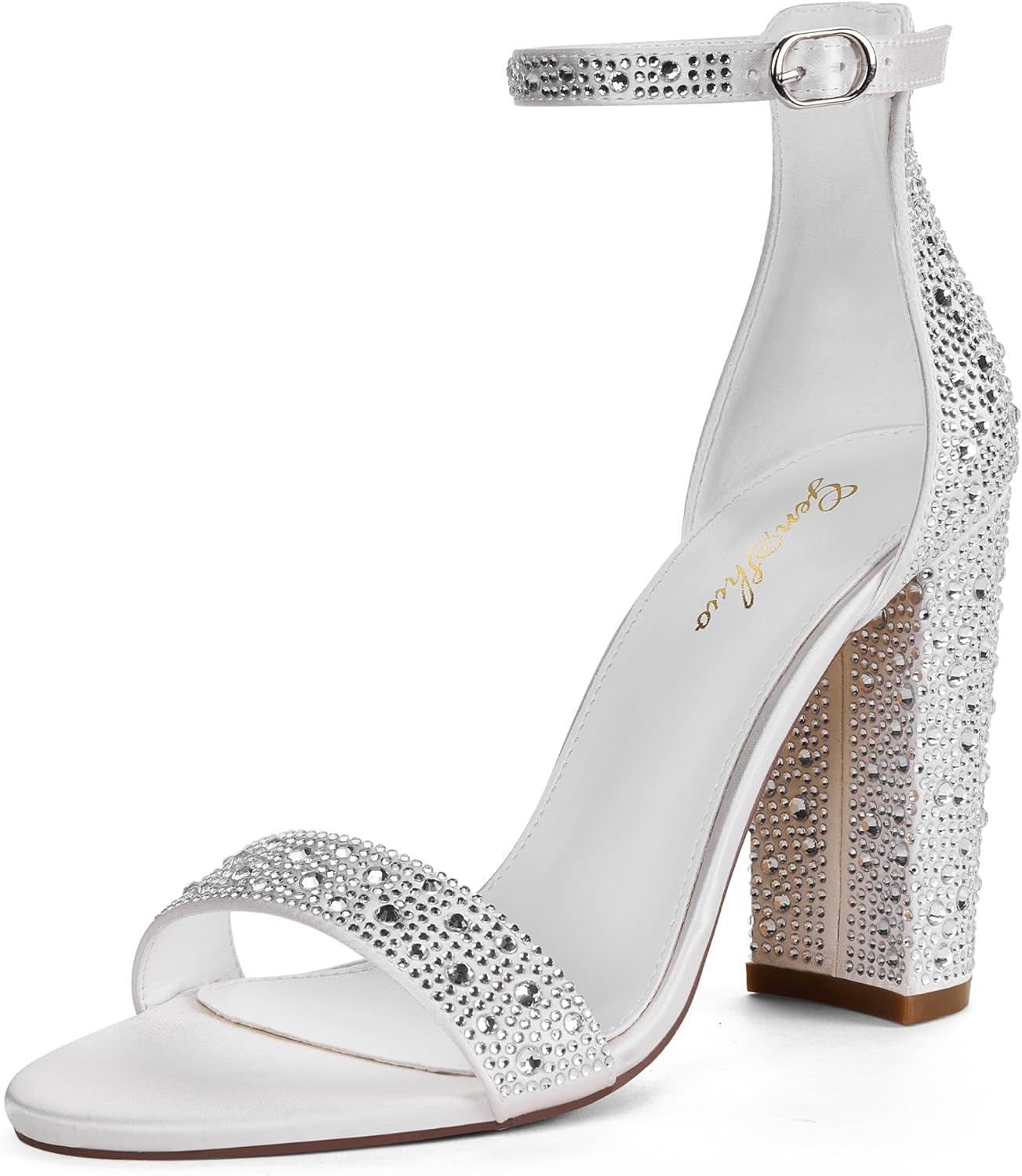 GENSHUO Women's 4-Inch Chunky High Heel Sandals for Any Occasion