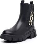 Girls Combat Boots Fashion Ankle Booties Side Zipper - Durable