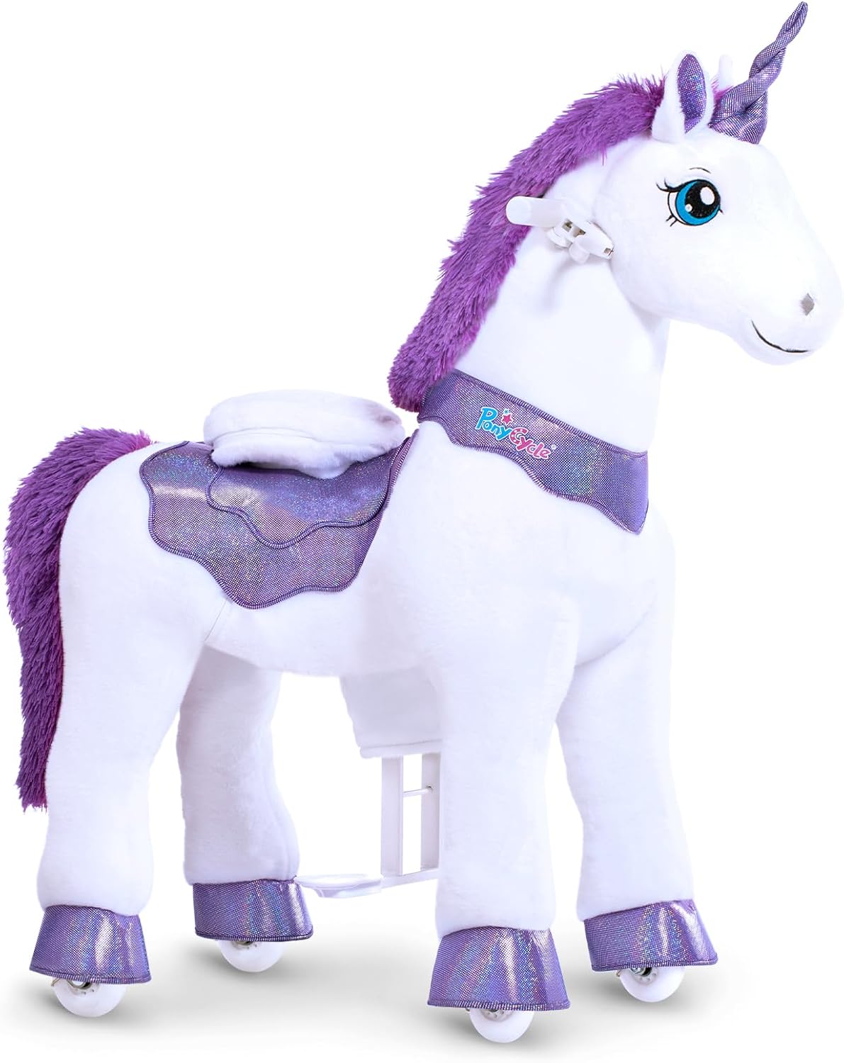 PonyCycle Ride on Unicorn Toy with Brake for Kids Ages 3-4