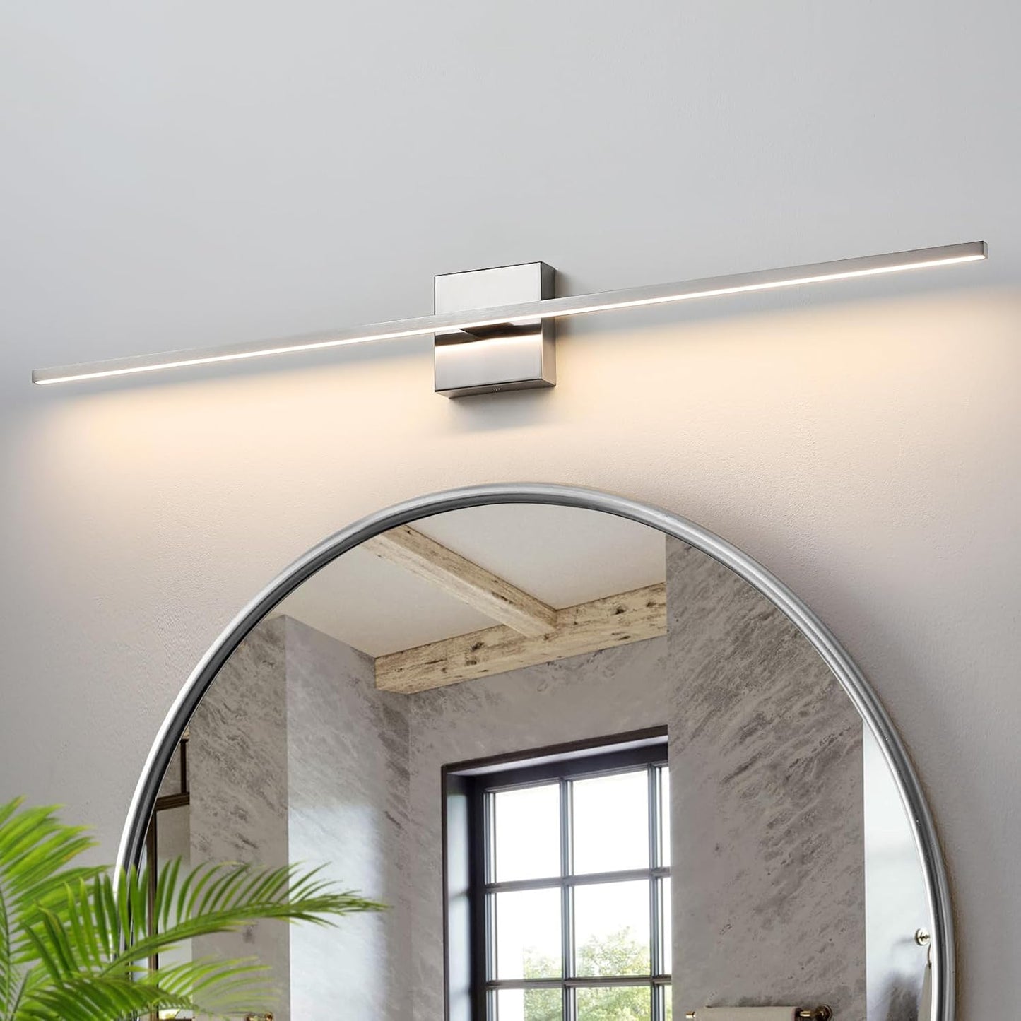 Brushed Nickel Vanity Lights for Bathroom - 39 Inch Modern Design