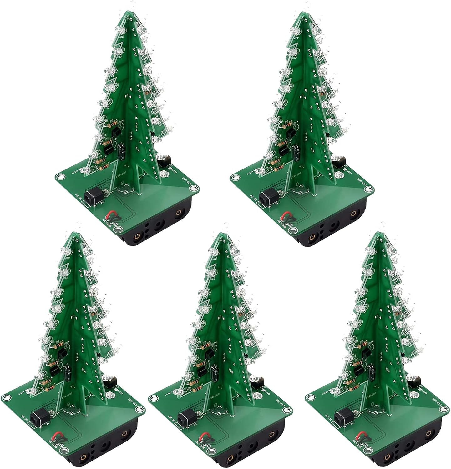 5 PCS Christmas Tree Soldering Project for STEM Learning Fun