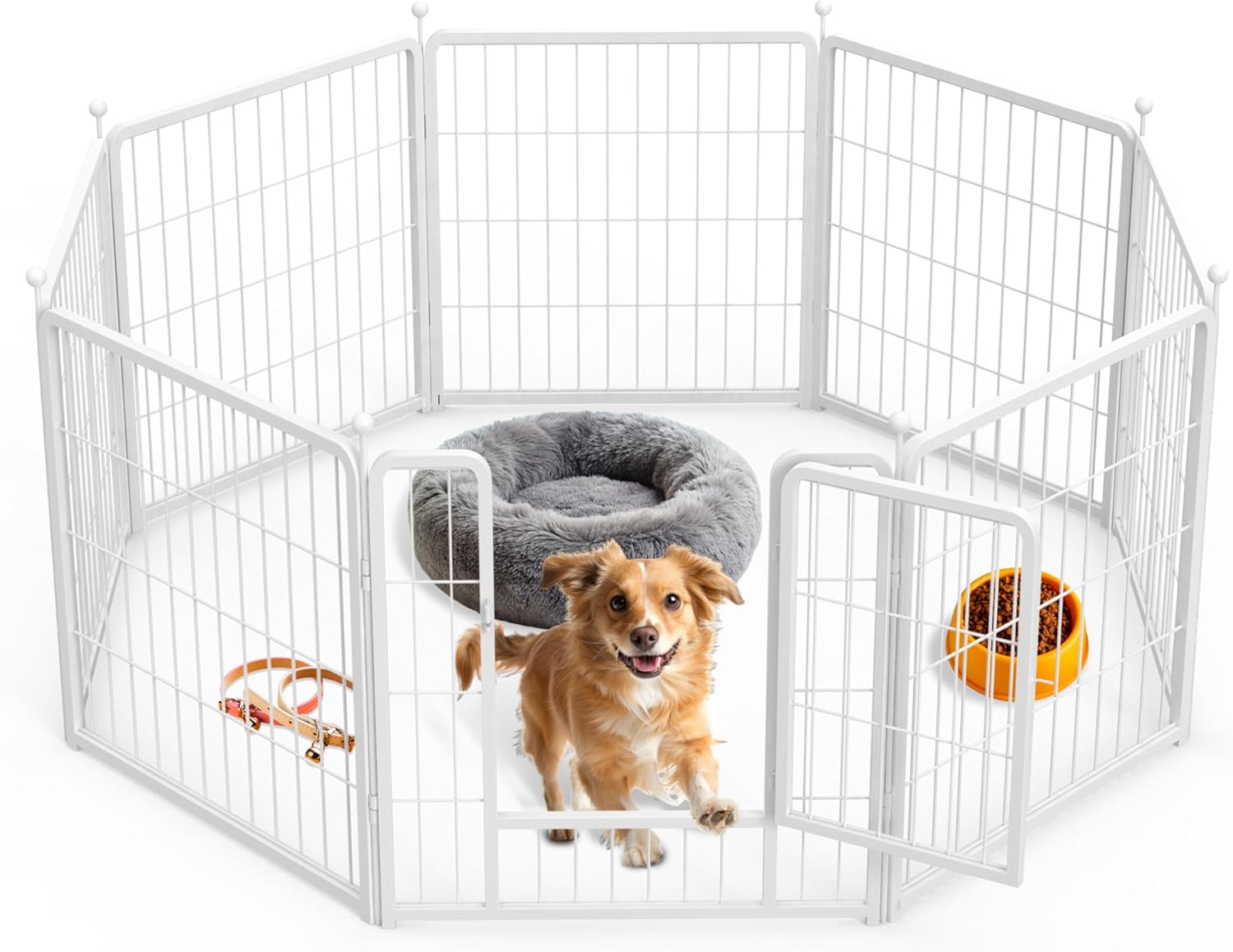 Simple Deluxe Dog Playpen for Small/Medium Dogs, 24in Height