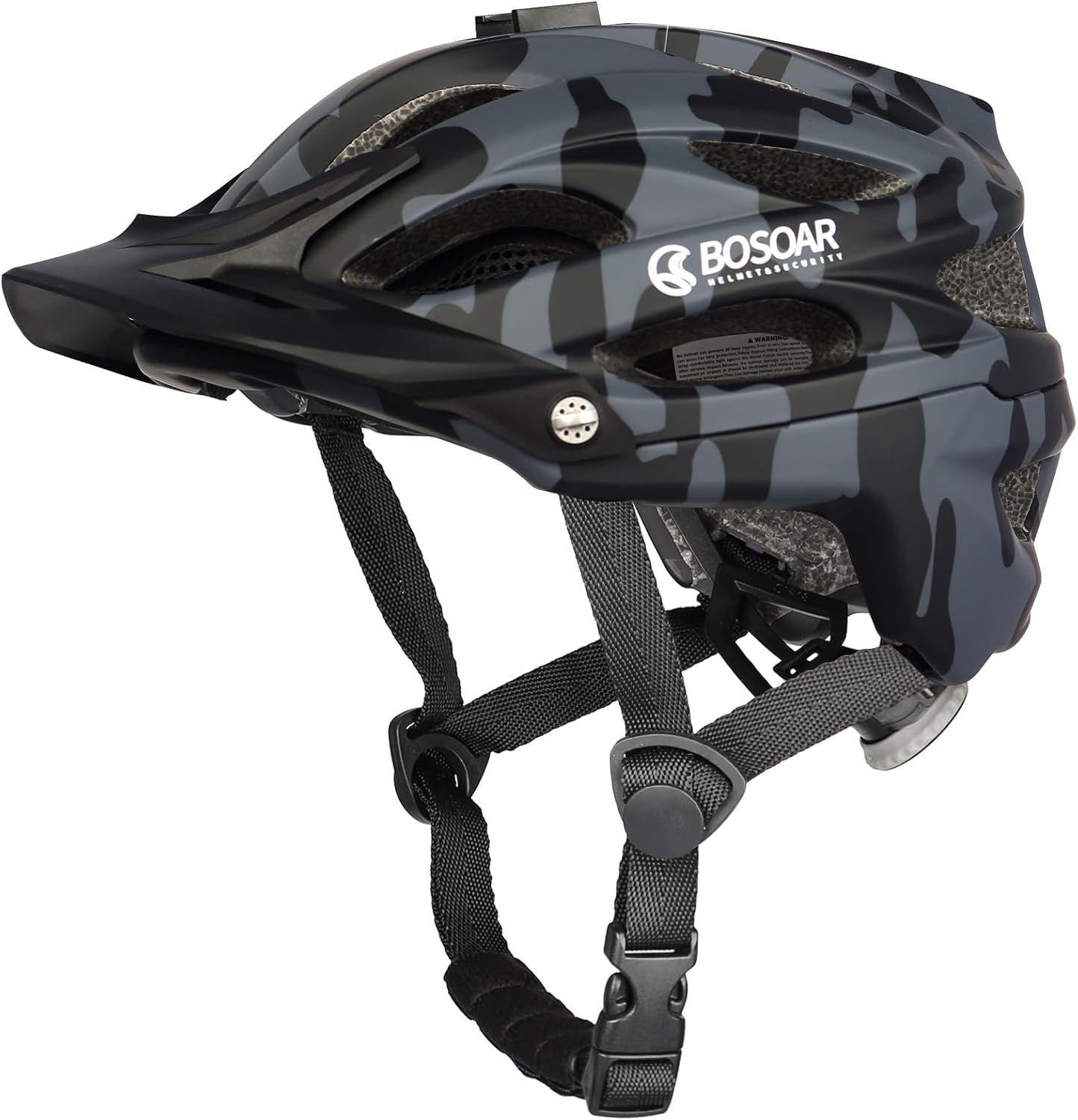 Mountain Bike Helmet with Camera Mount and Detachable Visor