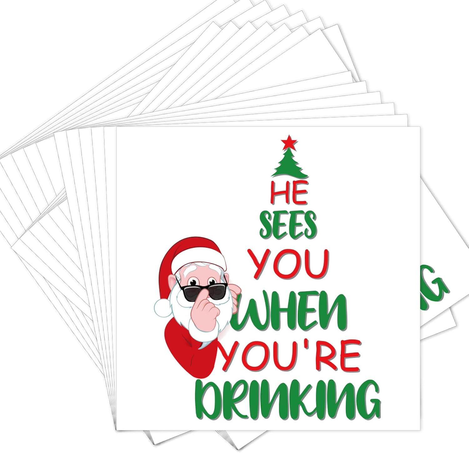 100 Funny Christmas Disposable Napkins - Festive Table Decor!