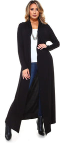 Isaac Liev Maxi Cardigan Duster Sweater - Extra Long Lightweight