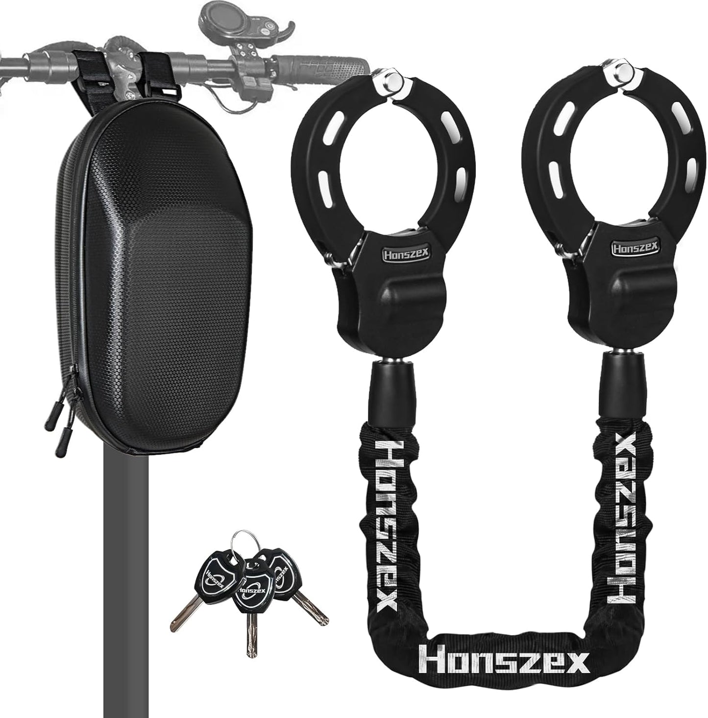 Heavy Duty Handcuff Chain Lock for Electric Scooters & Bikes