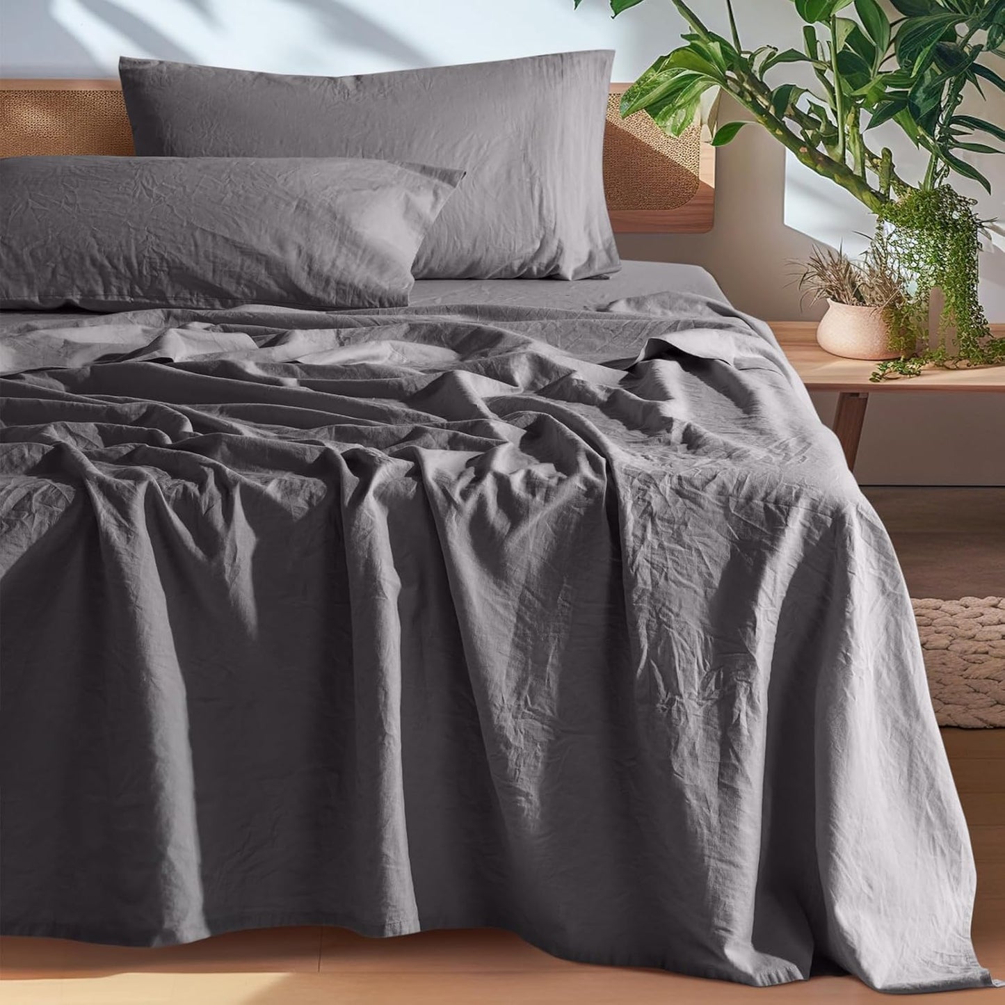 100% French Pure Linen King Size Sheets for Ultimate Comfort