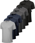 5 Pack Workout Shirts for Men - Quick Dry Black Moisture (Style Q63V)