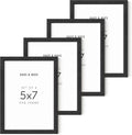 Black Oak Wood Picture Frame 5x7 Set of 4 - Slim Contemporary