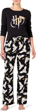 Lightweight Flannel Pant and Long-Sleeve T-Shirt Sleep Set - Cozy Fit