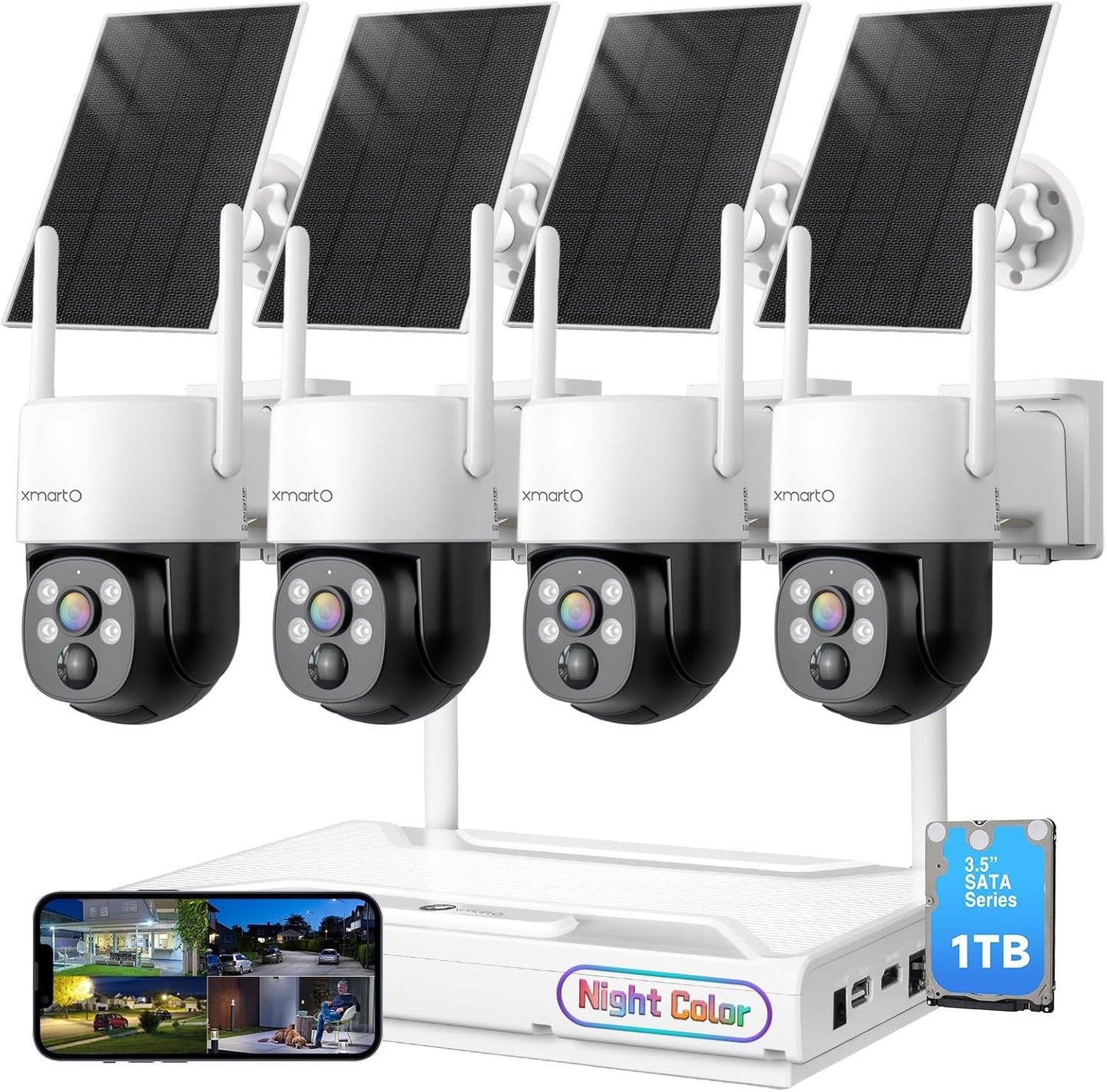 XMARTO 2K HD Wireless Solar Security Camera System Review