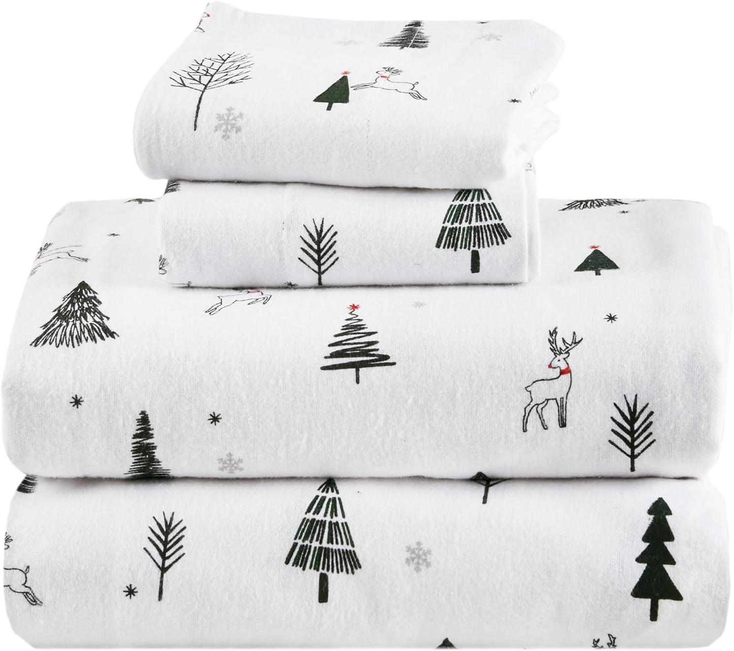 Comfort Spaces King Size Cotton Flannel Sheet Set for Cozy Nights