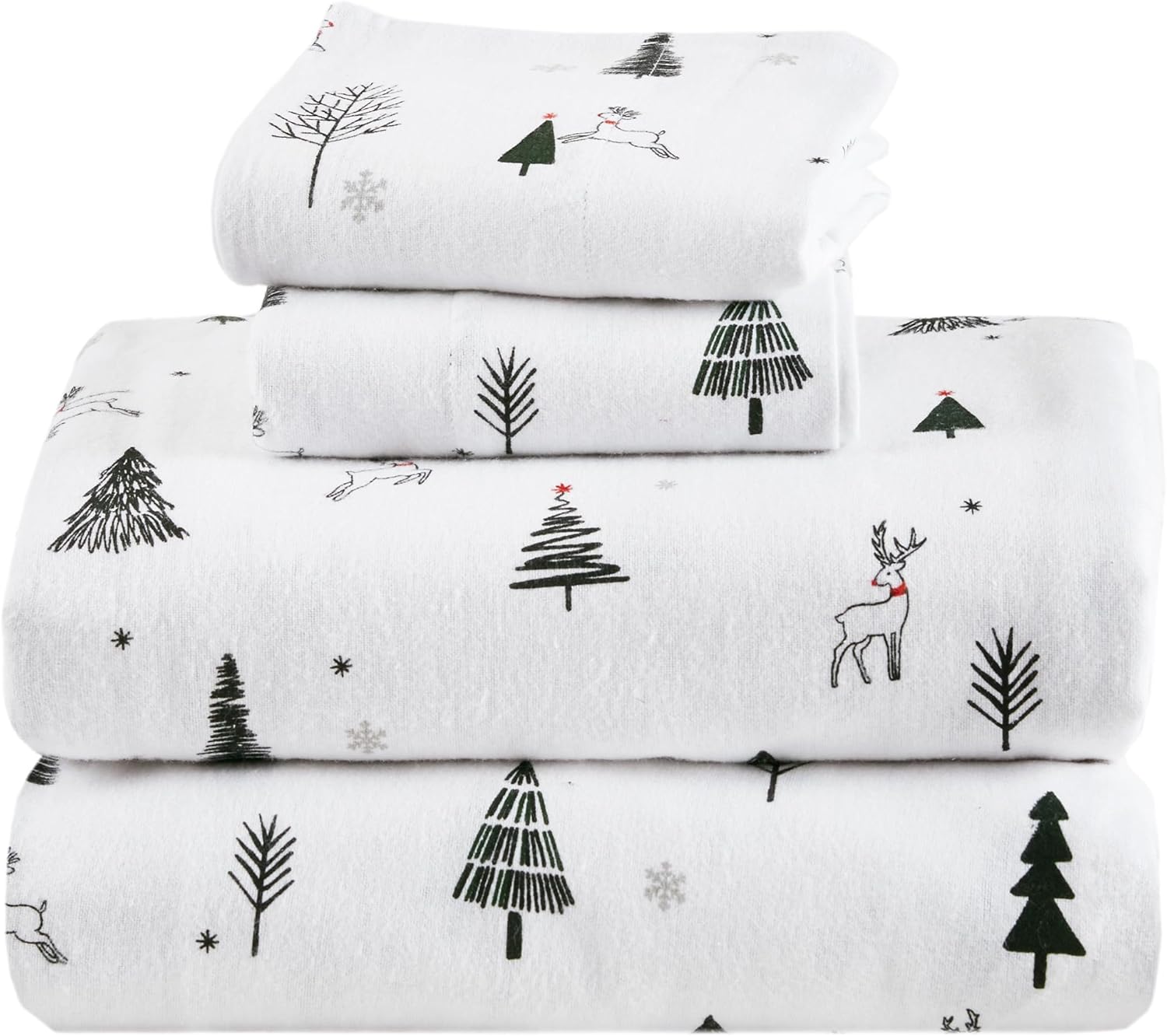 Comfort Spaces King Size Cotton Flannel Sheet Set for Cozy Nights