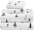 Comfort Spaces 100% Cotton Flannel Sheets Queen Size - Cozy Reindeer
