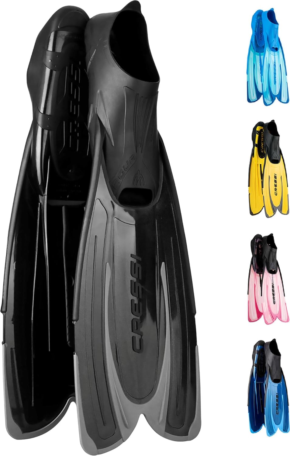Cressi Adult Snorkeling Fins: Comfortable Full Foot Pocket