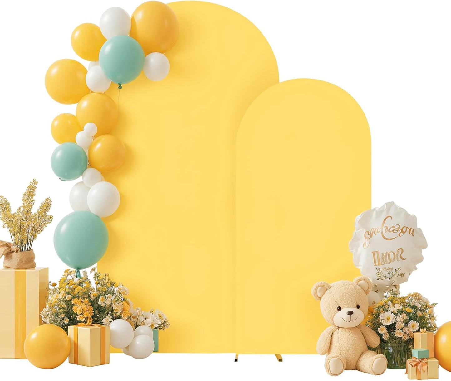 7.2FT and 6FT Yellow Arch Backdrop Covers for Events