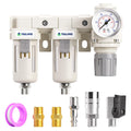 TAILONZ PNEUMATIC 3 in 1 Air Filter Pressure Regulator Combo - Compact