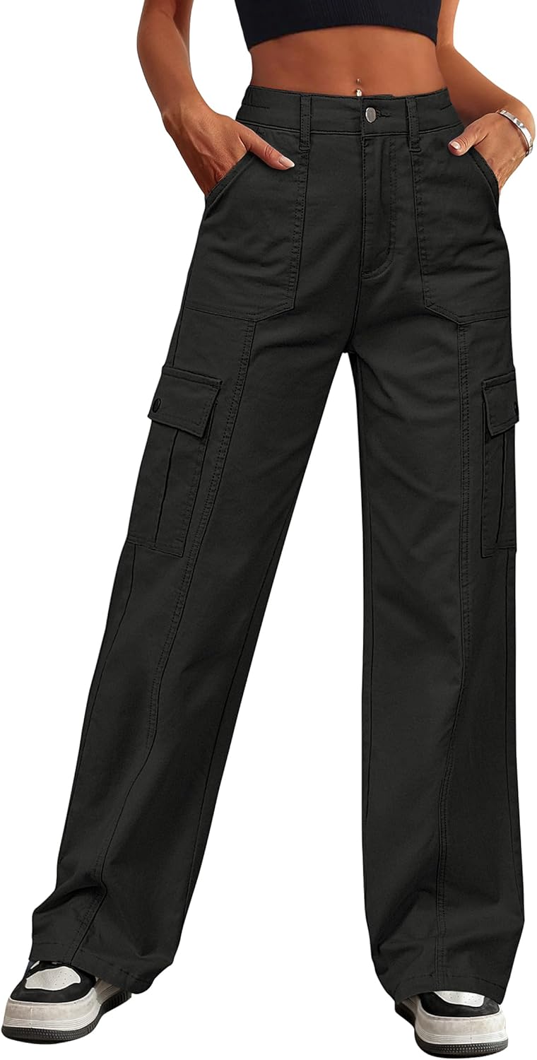 Eddoyee Cargo Pants for Women with Adjustable Ankle Cuffs