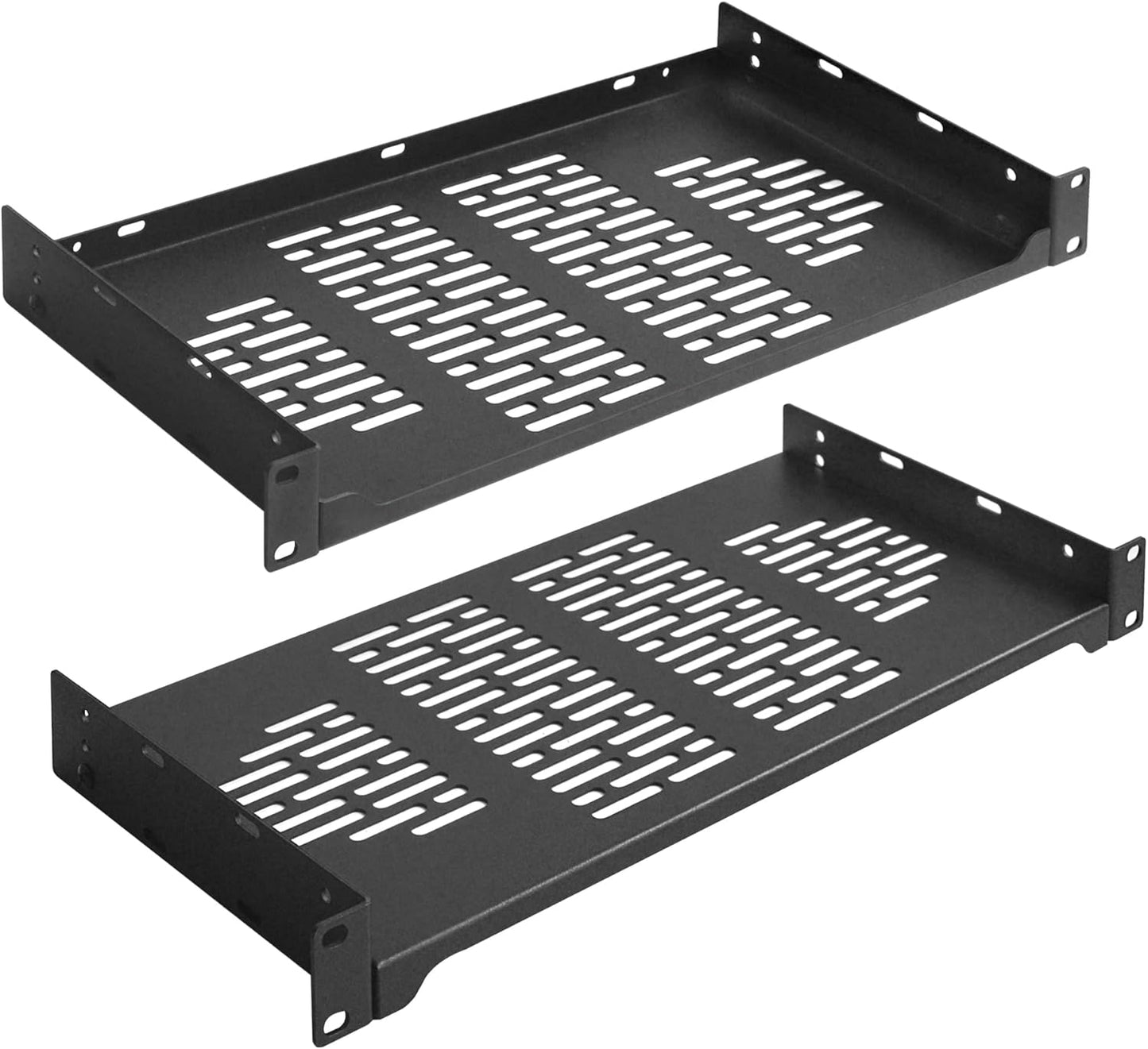 RIVECO 2 PCS 1U Rack Mount Shelf for 19 in Network Racks