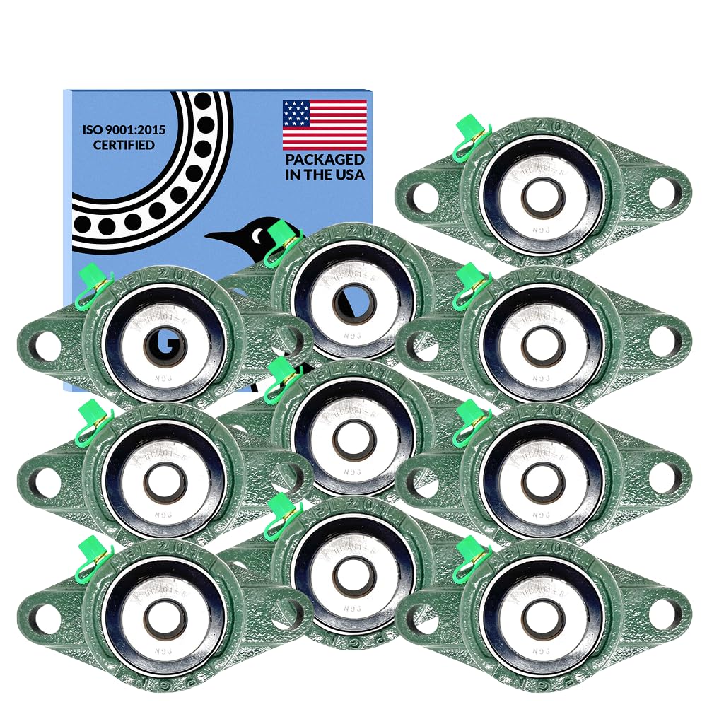 PGN UCFL201-8 Pillow Block Bearing - Durable Chrome Steel Bearings