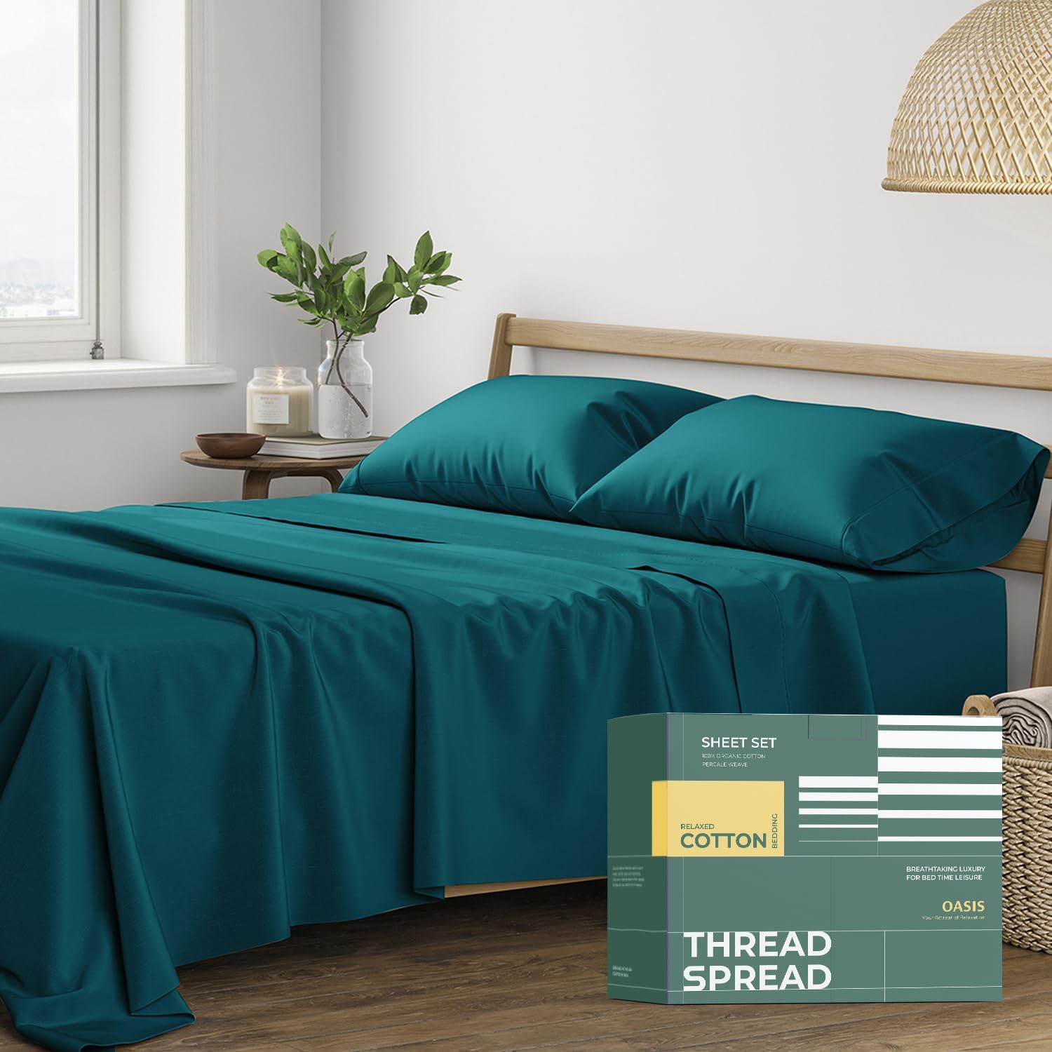 100% Organic Cotton King Size Sheets Set for Ultimate Comfort