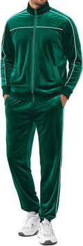 Mens Velour Tracksuit 2-Piece Set for Men - Soft Velvet Comfort