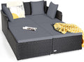 Outdoor Rattan Daybed Double Lounge - Spacious 2-Person Sunbed