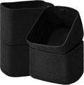 Black Cotton Rope Storage Baskets 15in x 11in x 9.5in - 4 Pack