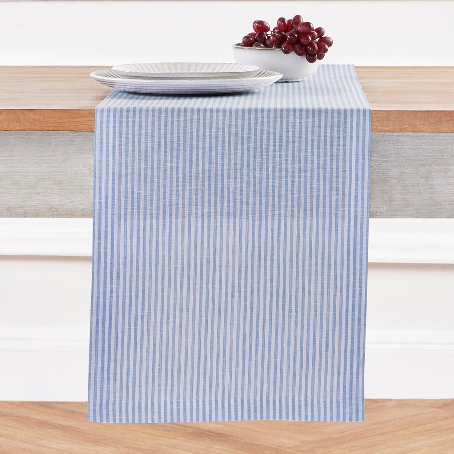 Linen Table Runner 14 x 72 Inch Cornflower Blue for Dining