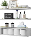 Floating Shelves for Wall 24 in with Cube Shelf - Stylish Over Toilet