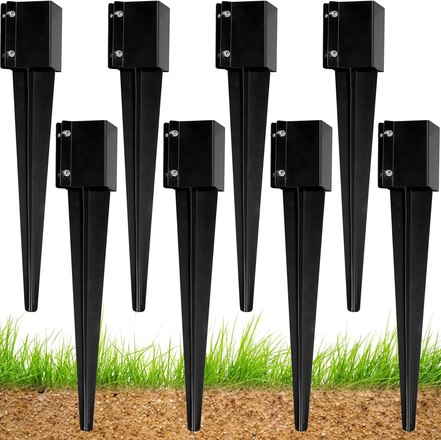 Heavy Duty Metal Fence Post Anchor 4ft'x4ft' for Stability