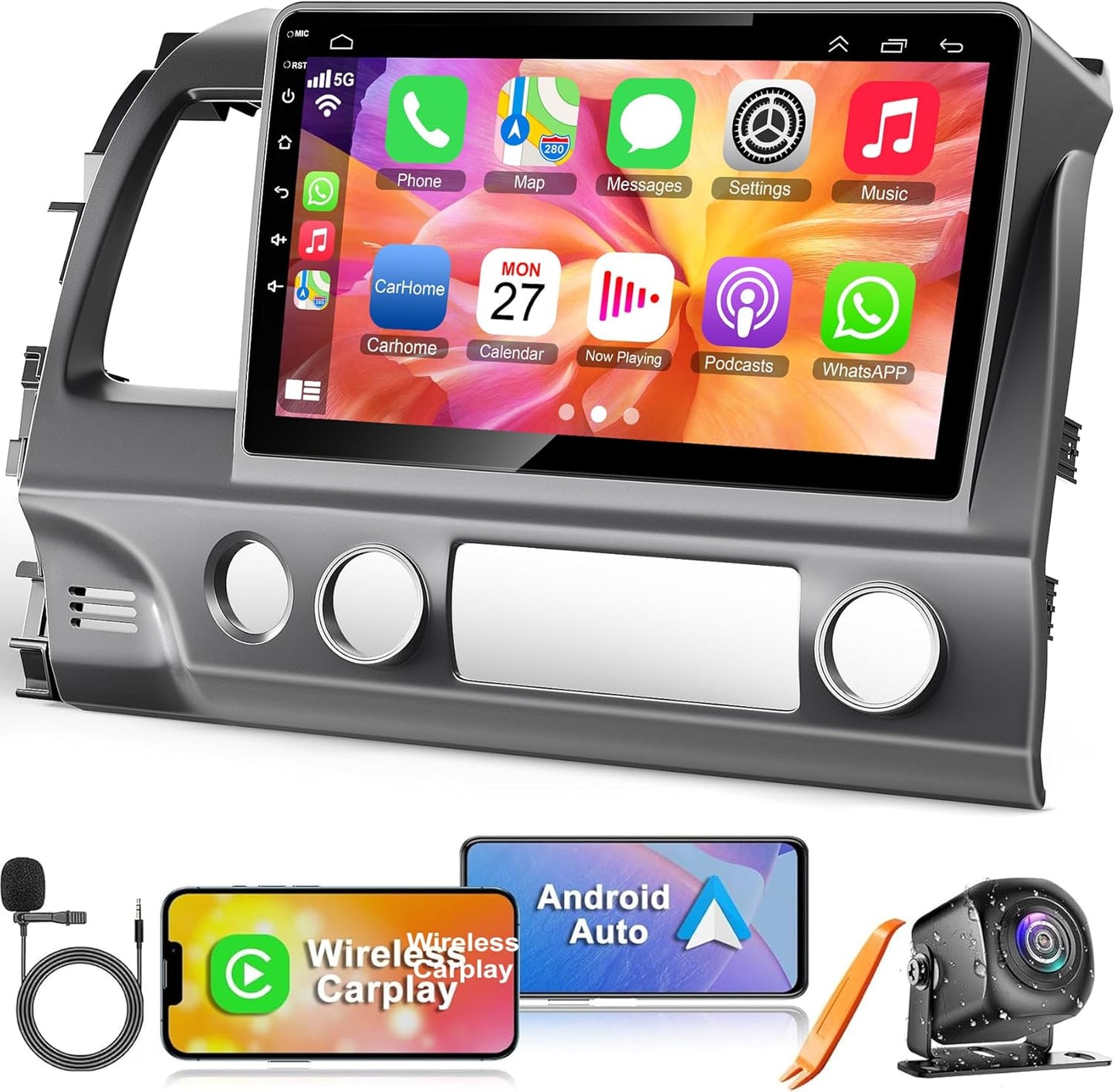 4G+64G Car Radio for Honda Civic 2006-2011 with GPS & Bluetooth